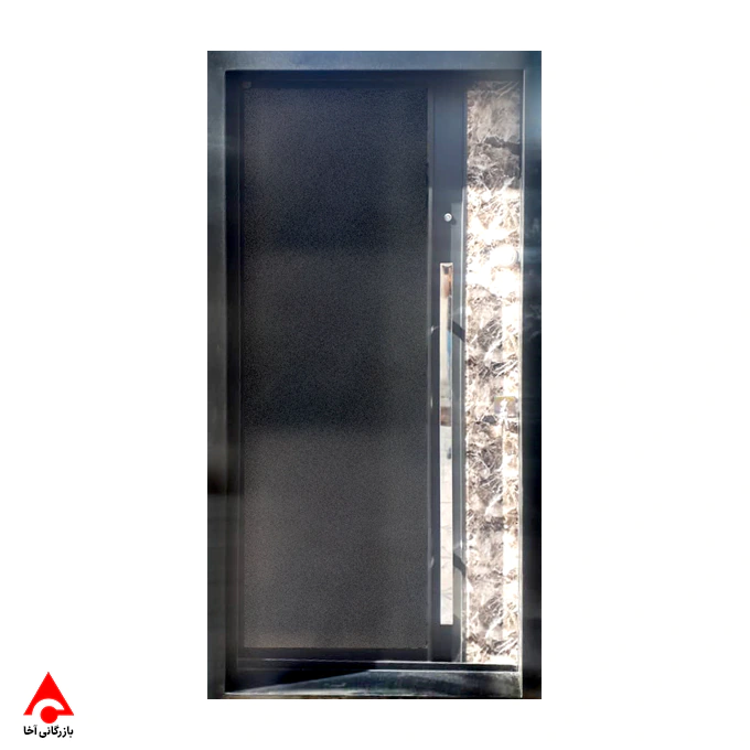 درب ضد سرقت شیشه و ماربل شیت سفید