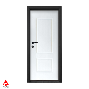 درب داخلی ملامینه دو قاب کلاسیک سفید مدل S40