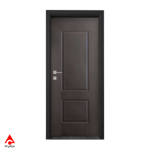درب داخلی ملامینه دو قاب کلاسیک مشکی مدل S40