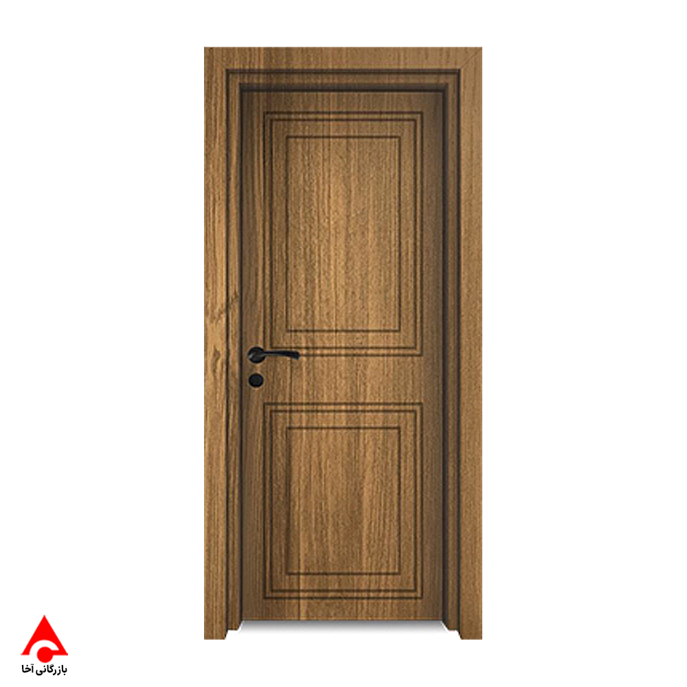 درب پلی وود طرح چوب دو قاب ضد آب کد 438