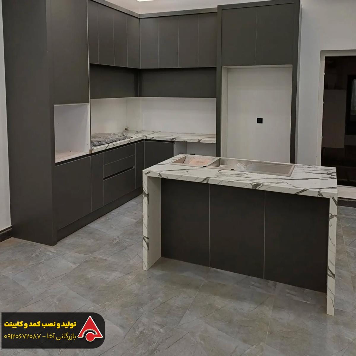 کابینت مدرن سوپرمات، براق و مات