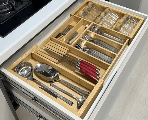 کشو قاشق و چنگال کابینت