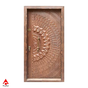 درب ضد سرقت فلزی طرح پر طاووسی