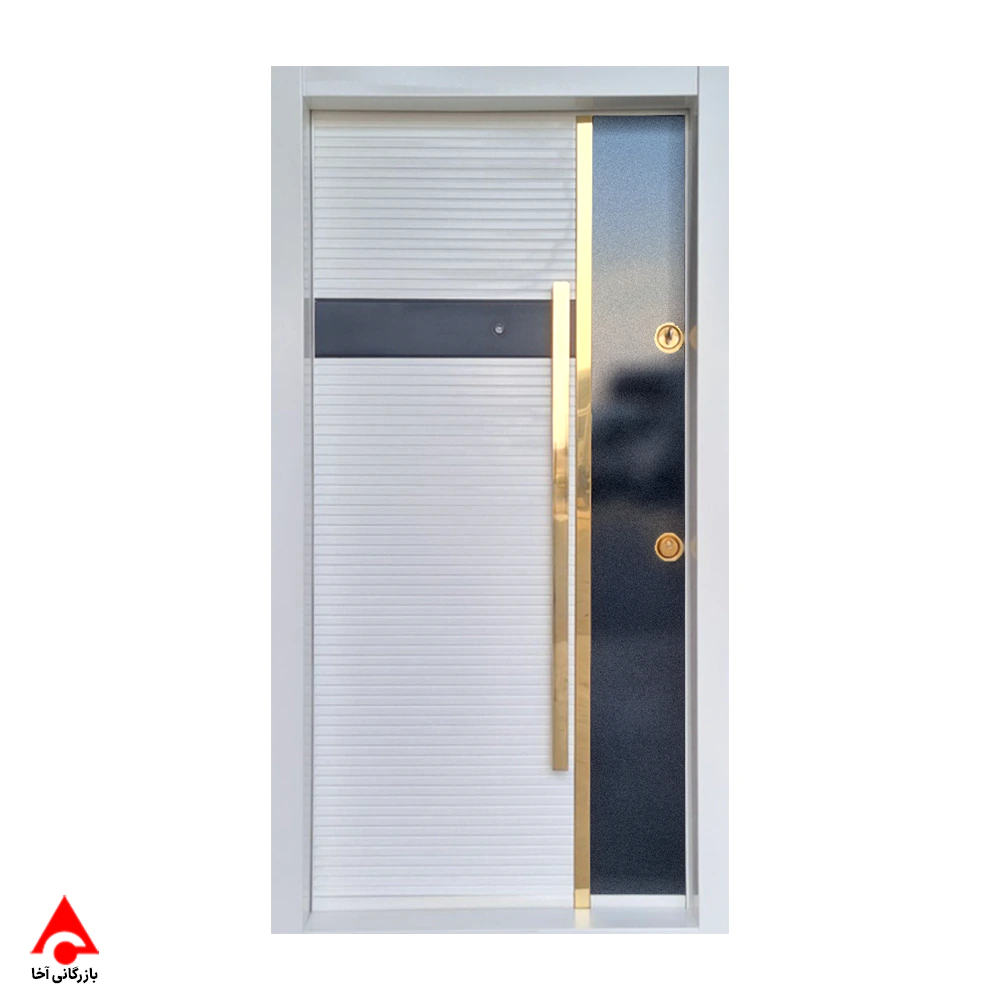 درب ضد سرقت مدرن شیشه و استیل خور