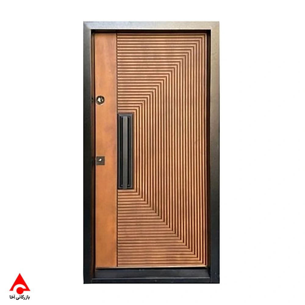 درب ضد سرقت مدرن طرح cnc روکش راش