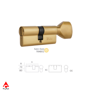 سیلندر سرویسی 7 سانتی طلایی برند TIK کد 7010CC