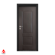 درب داخلی ملامینه دو قاب کلاسیک مشکی مدل S40